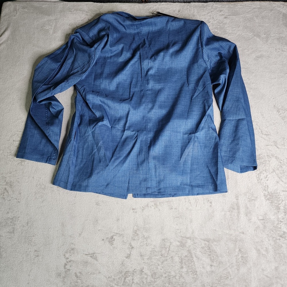 Coofandy Men 2 Piece Stretch Suit Set Slim Fit Lapel Jacket & Match Pants L Blue - Picture 9 of 16